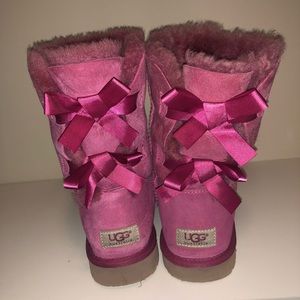 UGG Bailey Bow Pink Boots